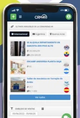 CRM 49 app screen: Community 49